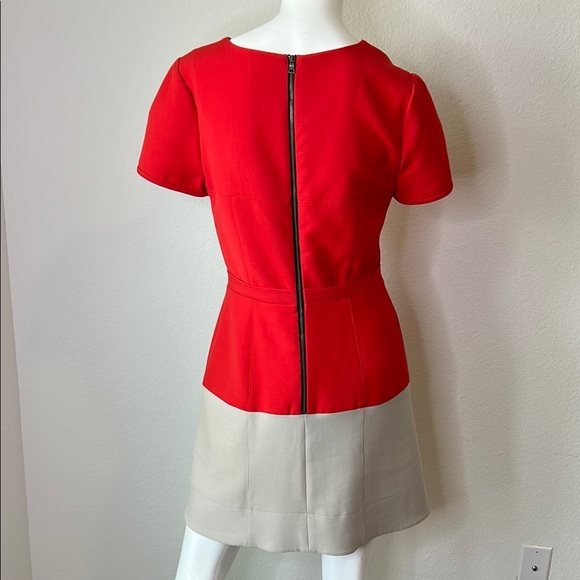 BCBGMaxAzria Red and Khaki A-Line Mini Dress - Picture 4 of 11